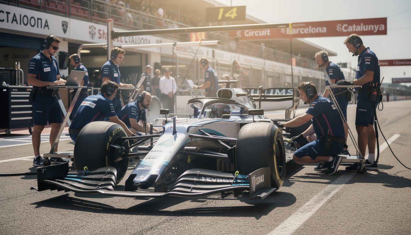 discover how williams gained a competitive advantage from the f1 barcelona event without actually hitting the track, leveraging strategy and innovation.