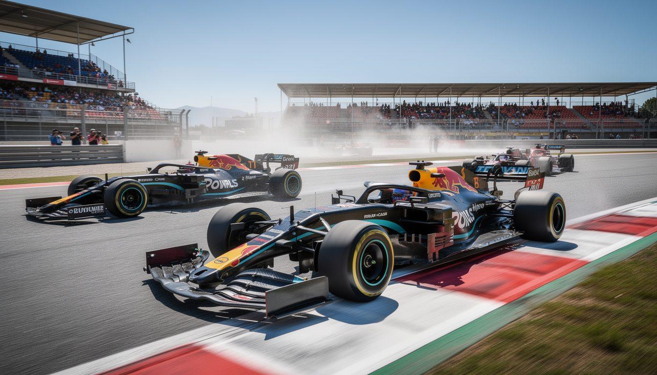 stay updated with live coverage of day 5 of f1 pre-season testing in barcelona, featuring real-time updates on driver performance, lap times, and team progress.